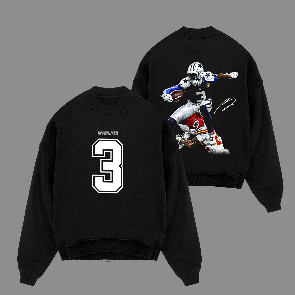 George Pickens #3 Dallas Cowboys Edition Double Printed Oversize Lightweight Cotton Hoodie Sweatshirt Ver2