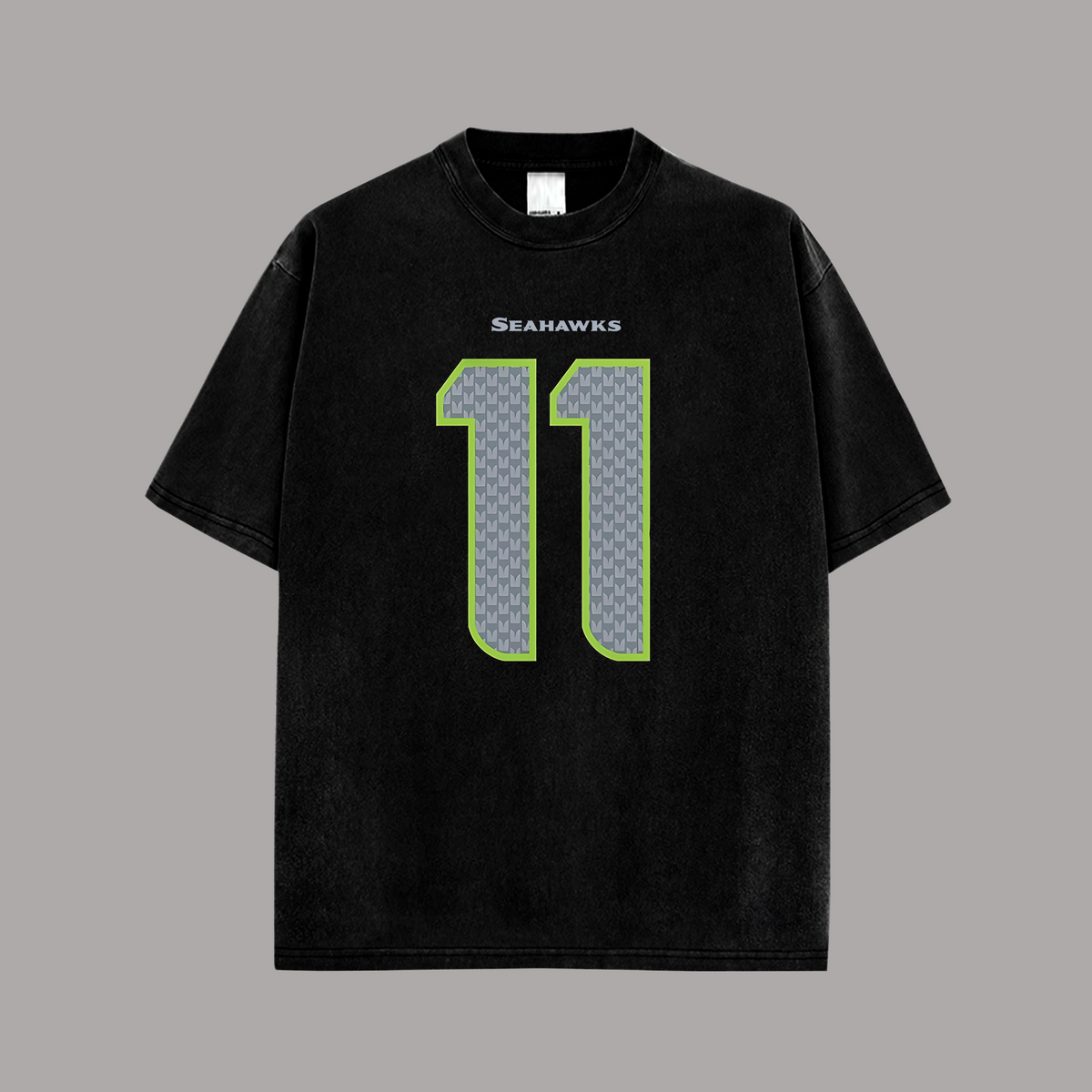 Jaxon Smith-Njigba Seattle Seahawks Edition Double Printed Oversize Lightweight Cotton T-Shirt V2