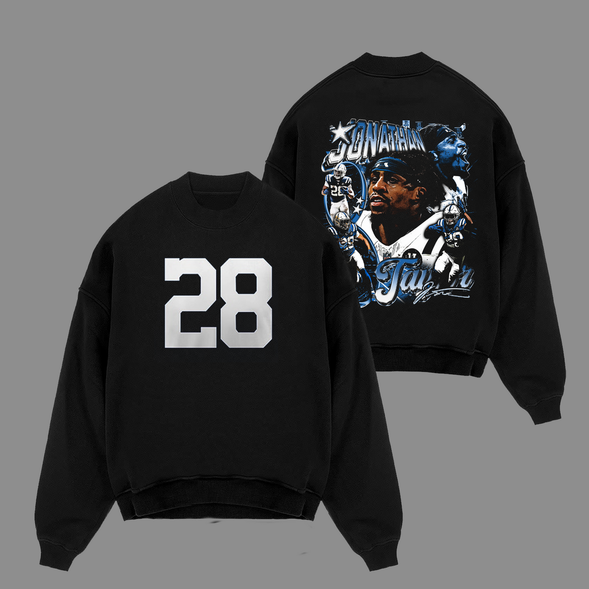 Jonathan Taylor #28 Indianapolis Colts Edition Double Printed Oversize Lightweight Cotton Hoodie Sweatshirt