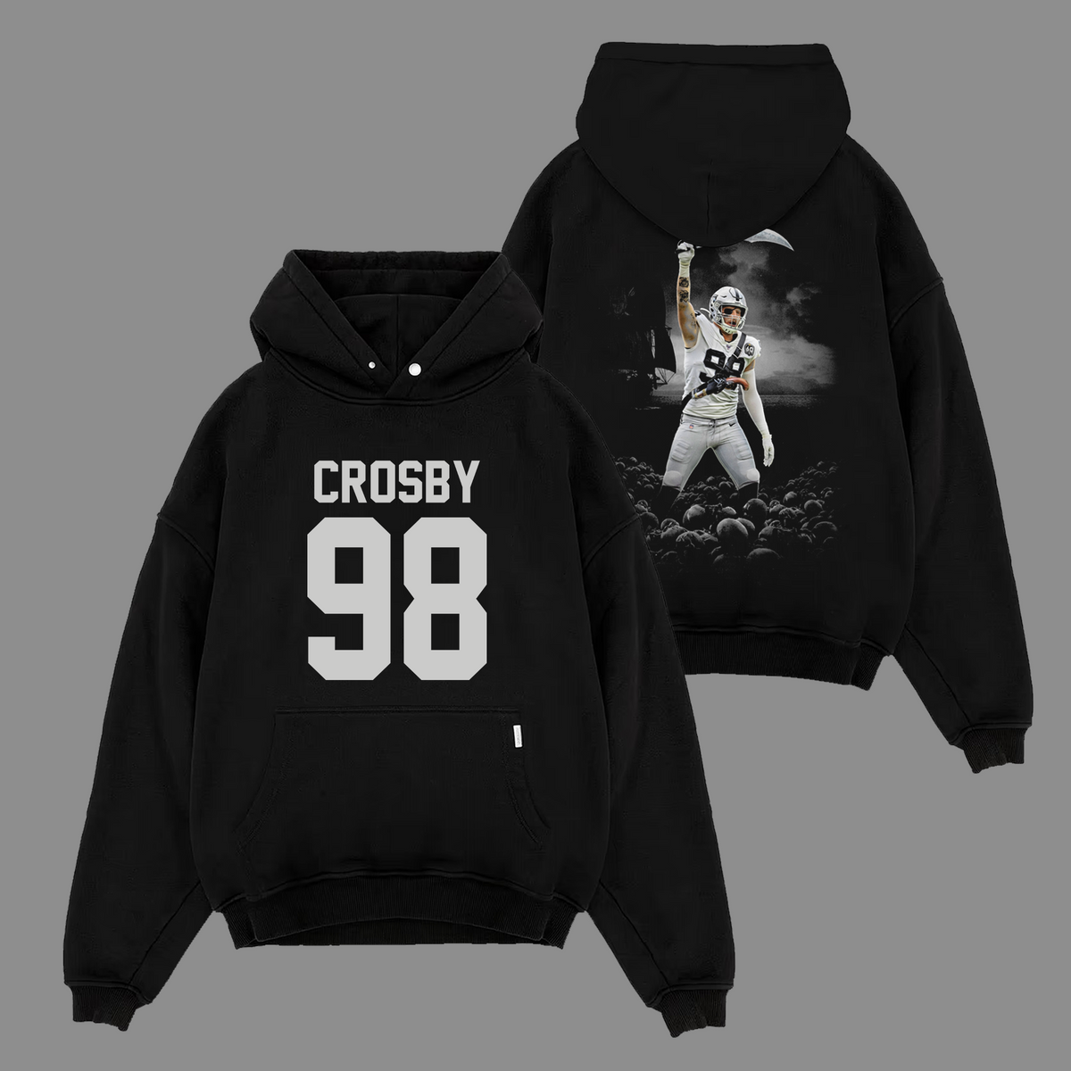 Maxx Madd #98 Las Vegas Raiders Edition Double Printed Oversize Lightweight Cotton Hoodie Sweatshirt Ver 2